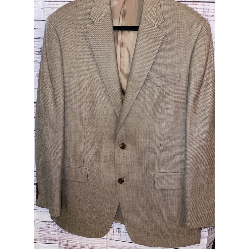 Lauren Ralph Lauren Two Button Silk &  Wool Sports Coat herringbone size 42R